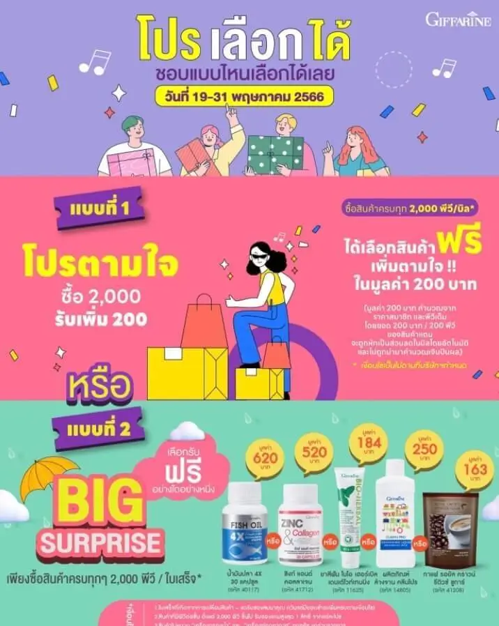 โปรโมชั่นสำหรับสมาชิกกิฟฟารีน